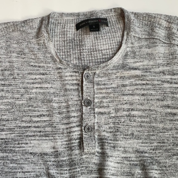 ⭐️John Varvatos Sean Knit Linen Blend Henley - Picture 6 of 11